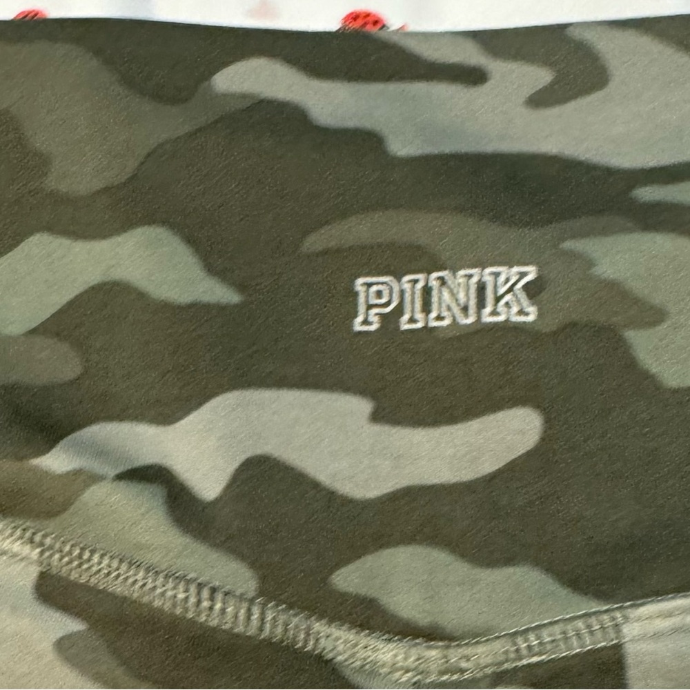 Pink camouflage biker shorts, excellent condition with pockets on the side